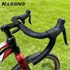 Manillar de carretera HASSNS con cintas para bicicleta, manillar antideslizante tipo panal con equipo de ciclismo antideslizante perforado resistente al desgaste