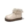 Botas Martin da Moda para Meninas 2026 Outono/Inverno Novo Estilo Meninas Pequenas Estilo Coreano Botas Princesa com Cadarço Botas de Cano Curto para Crianças Pequenas Atacado
