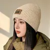 Chapéu de Lã Retro Americano, Chapéu de Tricô Quente Casual Outono e Inverno, Chapéu Tendência Estilo de Rua, Touca Versátil