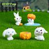 Paisaje Micro Transfronterizo Creativo Halloween Momia Conejo Figuras Decoración DIY Accesorios Escritorio Mini Adornos
