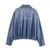 Comercio Exterior Transfronterizo Mayorista de AliExpress Moda Femenina de Moda Europea y Americana Otoño 2025 Chaqueta Vaquera de Aviador