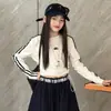 Calças cargo de outono para meninas, leggings doces e descolados estilo rua, calças largas e soltas da moda para meninas, calças compridas de primavera e outono estilo coreano para crianças