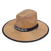 Sombrero de ala ancha de bambú para protección solar para hombre, sombrero para el sol, sombrero de vaquero occidental, sombrero de paja para hombre de primavera y verano, sombrero de copa, sombrero de playa