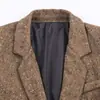 Para Exportación Europea y Americana Transfronteriza Ropa de Mujer Popular en Aliexpress Moda de Otoño Versátil Mezcla Sarga Espiga Chaqueta de Traje
