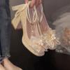 Zapatos de Boda, Zapatos de Novia, Estilo Nuevo, No Cansan, Vestido de Boda Estilo Francés, Lazo Suave, Zapatos Mary Jane Elegantes de Hada, Sedas y Satines
