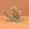 Novo Ornamento de Estátua de Fênix de Latão Puro para Sala de Estar, Animal de Estimação de Chá, Mesa de Trabalho, Decoração de Casa, Decoração de Mascote Fênix, Artesanato