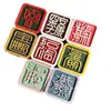 Molde de Silicona de Grado Alimenticio para Placa de Personaje Estilo Chino de Resina Hecha a Mano DIY, Molde para Decoración de Difusor de Aire de Yeso de Aromaterapia con Bendición