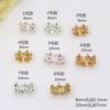 14K cor de ouro de retenção micro-set zircão dupla face toro frisado jóias acessórios DIY pulseira colar frisado acessórios