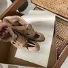Botas Curtas Versáteis Estilo Ballet com Laço Ajustável da Moda para Primavera e Outono de 2025