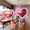 Nuevas gafas de sol de moda para proteger del sol, gafas infantiles con forma de corazón, bonitas gafas de sol de moda estilo dibujos animados, transfronterizas europeas y americanas