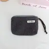 Monedero de lunares estilo coreano Ins, Bolsa pequeña portátil con cordón, Bolsa de almacenamiento multifuncional, Bolso de mano exquisito de alto valor para mujer