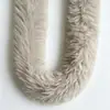 Tiras Grandes de Piel Sintética de Zorro 12 cm, Tiras Grandes de Felpa para Capa con Capucha, Puños de Capa, Tiras de Felpa Blancas, Tiras de Borde para Hanfu