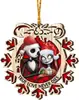 2023 Transfronterizo Nuevo Jack y Sally Pesadilla Navidad Joyería Colgante Acrílico Plano Colgante Colgante