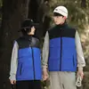 Chaleco Personalizado Estilo Nuevo 2023 Marca de Moda de Alta Calidad Combinación de Colores Chaleco de Pareja Chaqueta Gruesa sin Mangas para Hombre 8029
