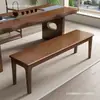 Banco de madera maciza banco de listones sala de estar moderna minimalista nórdico cambiador de zapatos mesa de comedor banco de tablero de madera al final de la cama banco largo taburete tela