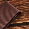 Cartera corta de fibra de carbono para hombre del fabricante, Portatarjetas multifuncional para documentos, Billetera para monedas de negocios, Selección al por mayor