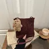 Bolsas Retro Esmeriladas Otoño e Invierno para Mujer 2026 Nueva Moda Bolso Cruzado Versátil Bolso Cubo de Moda con Estampado de Leopardo