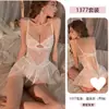 Yiyue Original Bodysuit Sexy de Encaje Patchwork para Mujer con Aros y Soporte para Pecho Uniforme Tentación Ropa de Dormir 1377