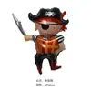 Nuevo modelo de aluminio de barco pirata globo barco pirata forma de calavera globo decoración para fiesta de Halloween