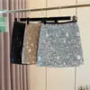 Falda de Lentejuelas para Mujer Otoño e Invierno 2025 Nuevo Estilo Popular de Este Año Estilo Caliente Falda de Fragancia Pequeña Súper Caliente Falda Corta Brillante