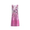 Vestido de Verano sin Mangas con Estampado Floral Transfronterizo de Amazon 2025 para Mujer, Moda de Verano Dulce Vestido Camiseta con Cuello en V