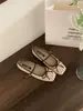 Sapatos Mary Jane Florais para Mulheres 2026 Primavera/Verão Estilosos Sapatos Baixos com uma Única Tira, Sapatilhas Estilo Coreano que Combinam com Vestidos