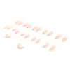 Nuevas Puntas de Uñas Color Rosa Sólido con un Toque Puro y Deseable de Alta Gama, 30 Piezas de Uñas Elegantes y Portátiles