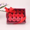 Regalo de San Valentín Caja de Regalo de Flores de Jabón de Rosa Artificial con 12 Flores Degradadas, Práctico para Eventos de Empresa y Celebraciones de Bodas, Al por Mayor