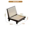 Cadeira Chandigarh Madeira Sólida Rattan Mesa Tatami e Cadeira Combinação Varanda Janela Sacada Individual Casual Pequena Mesa de Chá Cadeira com Encosto