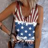 Comercio exterior transfronterizo 2022 nueva ropa de mujer europea y americana grafiti estampado 3D casual cuello en V sin mangas chaleco
