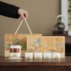 Tendencia Nacional Conjunto de Té Cultural y Creativo Taza de Té Qianli Jiangshan Caja de Regalo Evento de Negocios de Alta Gama Recuerdo de Vacaciones Regalo Impreso con Logo