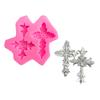 Cross-border especialmente para cruz em forma de flor várias formas DIY chocolate bolo silicone molde decoração moldando cozimento