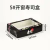 Caja de embalaje personalizada de sushi desechable con ventana, caja de embalaje plegable con tapa abatible integrada, caja para hornear pasteles