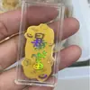 Shuibeike Mesmo Estilo Ouro Puro 2mg Riqueza Princesa Por Favor Fique Rica Riqueza Adesivo de Celular Presente Promocional Atacado