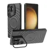 Aplicable Transfronterizo Samsung S25 Funda Magnética de Cartón para Teléfono Samsung S25 Ultra Soporte para Lente Cubierta Protectora Anticaídas