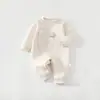 Mameluco para bebé para otoño e invierno, mameluco cálido de tres capas con mangas largas, traje para gatear, prenda exterior acolchada para recién nacido