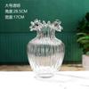 Jarrón de vidrio espray de lujo estilo europeo, ligero, color jade, con adornos para el hogar, hidroponía, flores secas que se elevan con agua, arreglos florales, decoración en relieve para sala de estar.