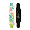 Skate Longboard de 44 Pulgadas para Principiantes, Hombres y Mujeres, Adultos, Tabla de Baile Doblemente Curva Profesional, Monopatín de Cuatro Ruedas de Madera de Arce para Jóvenes
