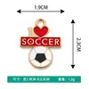 Nuevos Accesorios Creativos para Joyería DIY Camiseta de Fútbol Esmalte Pedrería Aleación Collar Pulsera Colgante Venta al por Mayor