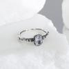 Anillo de plata de ley 925 con diamantes brillantes para mujer, con incrustaciones retro que combinan con todo, estilo ins de alta calidad, circonita antigua, estilo frío, diseño de nicho.