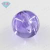 Huagang Gema Redonda Agujero Completo Zircón Fucsia Cuentas Piedra Nudista Agujero Pasante CZ Cuentas de Luz Perforadas Pulsera de Cuerda DIY