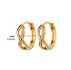 Pendiente de cobre chapado en oro de 8 palabras sin fin transfronterizo nuevo y popular, simple, moderno, estilo INS, pendientes para mujer, fabricantes en nombre del envío