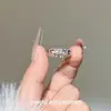 Anel Rosa Diamante Dopamina Doce Ultra Brilhante, Estilo Coreano, Simples, Requintado, Alto Padrão, Elegante, Nicho, Anel Versátil para o Dia a Dia
