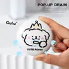 Adorable Perrito Cerámica Lavabo Fregadero de Baño Tapón de Desagüe Creativo Tapón de Desagüe Pop-Up