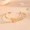 Pulsera de Tendencia de Moda Transfronteriza Europea y Americana Estilo Vacaciones en el Océano Metal Exagerado Caracola Estrella de Mar Abierta Pulsera Simple