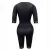Traje de Talla Grande para Mujer Estilo Europeo y Americano con Cremallera Manga Corta Ajustado Levanta Vientre Levanta Cadera Traje Traje para Mujer