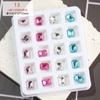 Joyería de uñas con forma de corazón torcido, diamantes grandes 2023, nuevas explosiones japonesas, superflash Aurora, color mágico, amor, taladro de uñas, decoración