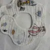 Babero de pétalos de algodón puro de ocho capas, babero de gasa octagonal 360, toalla de saliva 100% algodón, hecho a medida para bebés y niños pequeños