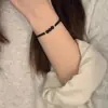 Como Pulsera Trenzada de Hilo Rojo Versátil WishAqua Onyx para Pareja Regalo para Estudiante Accesorio para la Mano Estilo Pareja