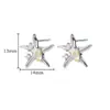 Pendientes Populares de Estrella de Mar Transfronterizos para Mujer, Circonita Microincrustada, Personalizados, Sencillos, Compactos, Versátiles, Elegantes, Pendientes de Lujo Ligero